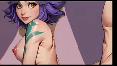 再生 Dirty Fantasy：League of Legendsの明示的な足場のパロディ