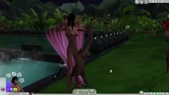 Futanari Futa Foursome в щедрой особняке усадьбы