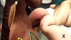 Odtwórz 3D Shemale Fucking Human Female w kosmosie